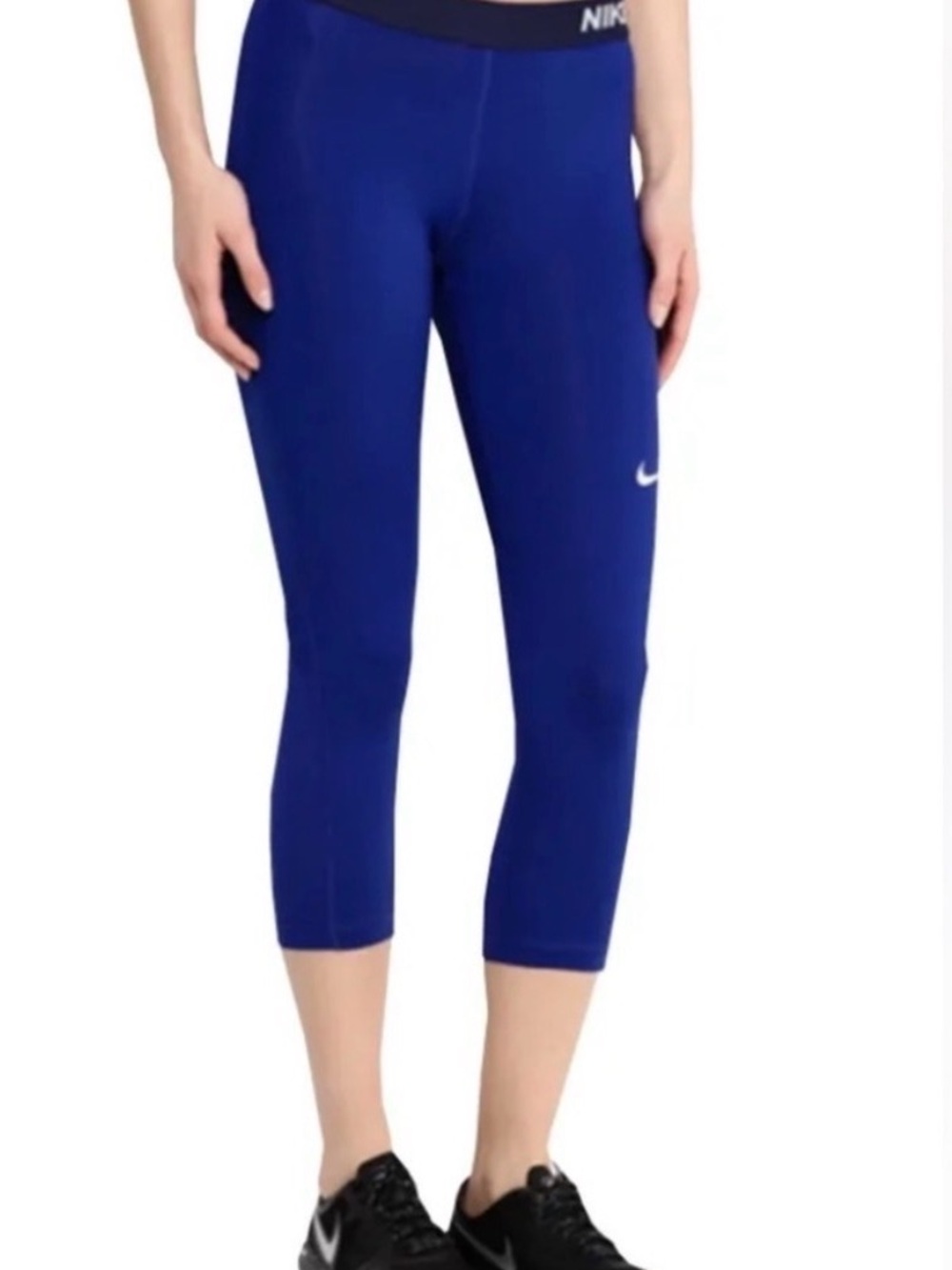 Nike Womems Blue 3/4 Running Capris Size Large